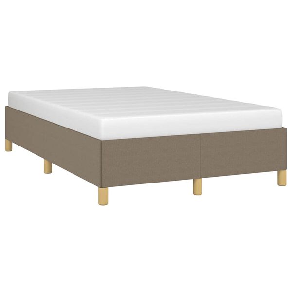 vidaXL Estrutura de cama sem colch&atilde;o 120x190cm tecido cinzento
