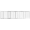 vidaXL Jaula para c&atilde;o Prateado 800 x 200 x 200 cm A&ccedil;o Galvanizado