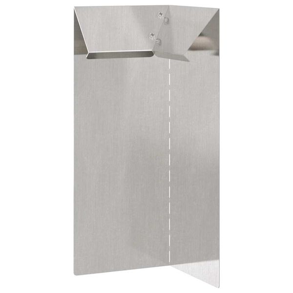 vidaXL Cerca de Caracol 4 pcs Prateado 10 x 10 x 25 cm A&ccedil;o inoxid&aacute;vel