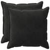 vidaXL Almofada com travesseiro HOUTEN 2 unid. Preto Veludo