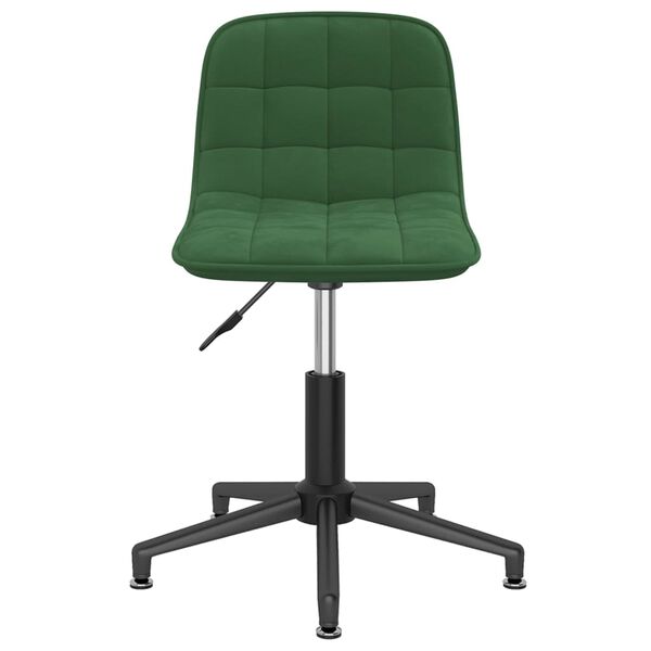 vidaXL Cadeiras de jantar giratorias 2 pcs veludo verde-escuro