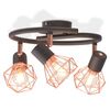 vidaXL Candeeiro de teto com 3 l&acirc;mpadas filamentos LED 12 W