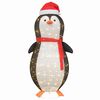 vidaXL Figura de Pinguim de Neve Branco quente 78 x 178 cm tecido