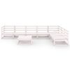 vidaXL 8 pcs conjunto lounge de jardim pinho s&oacute;lido branco