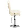 vidaXL Cadeira de jantar girat&oacute;ria tecido cor creme