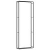 vidaXL Suporte para lenha 110x28x312 cm a&ccedil;o preto mate