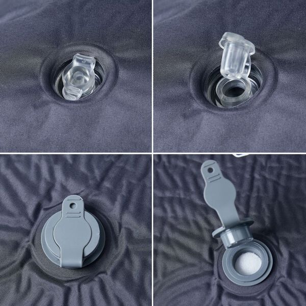 vidaXL Colchão de campismo autoinsuflável c/ almofada 1 pessoa cinza