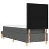 vidaXL Cama Box com colch&atilde;o Cinzento escuro 80 x 200 cm tecido