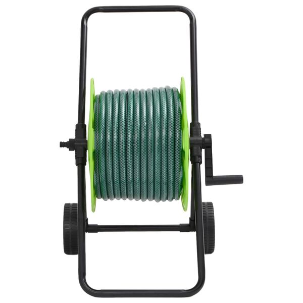 vidaXL Carrinho enrolador com mangueira de 30 m PVC verde