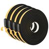 vidaXL Fita de espuma autoadesiva 4 pcs Preto 20mm x 5m Espuma CR