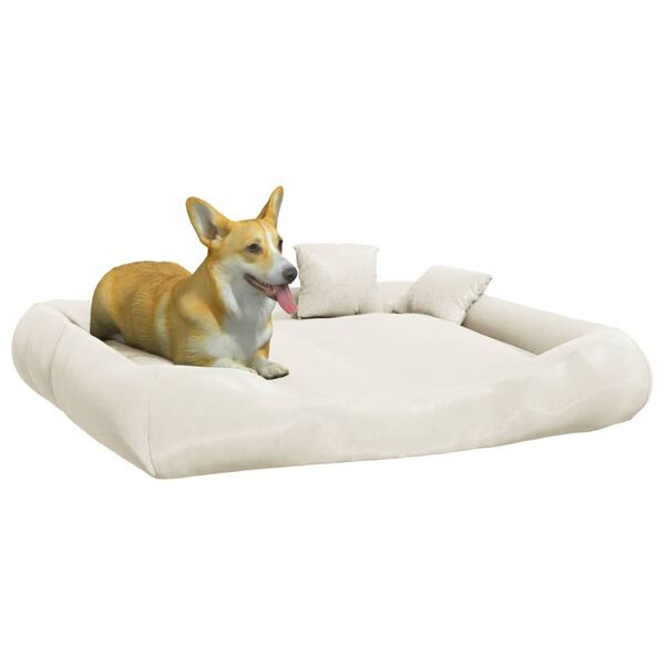 vidaXL Almofad&atilde;o p/ c&atilde;es c/ almofadas 135x110x23cm oxford bege