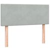 vidaXL Cama boxspring c/ colch&atilde;o 120x220 cm veludo cinzento-claro