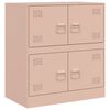 vidaXL Aparador 67x39x73 cm a&ccedil;o rosa