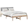 vidaXL Estrutura da cama Marrom e cinza claro 120 x 190 cm