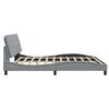 vidaXL Estrutura de cama sem colch&atilde;o 200x200 cm tecido cinzento-claro