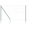 vidaXL Poste de Cerca Verde 25 x 1,6 m (malha de 50 mm) A&ccedil;o e PVC