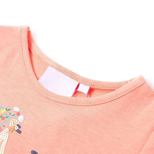 T-shirt infantil coral n&eacute;on 104
