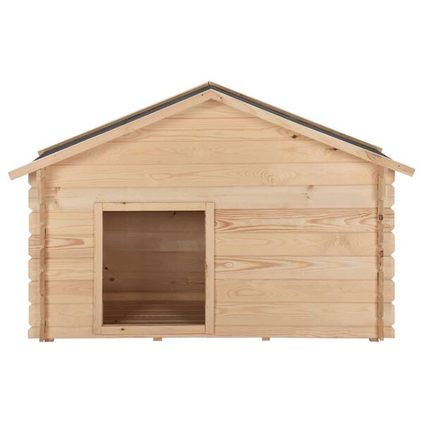 vidaXL Casota para cão 145x70x100,6 cm madeira de pinho maciça 14 mm