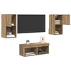 vidaXL Gabinetes de TV na Parede 4 pcs Carvalho Artesanal