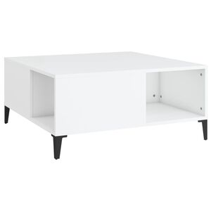 vidaXL Mesa de centro 80x80x36,5 cm derivados de madeira branco