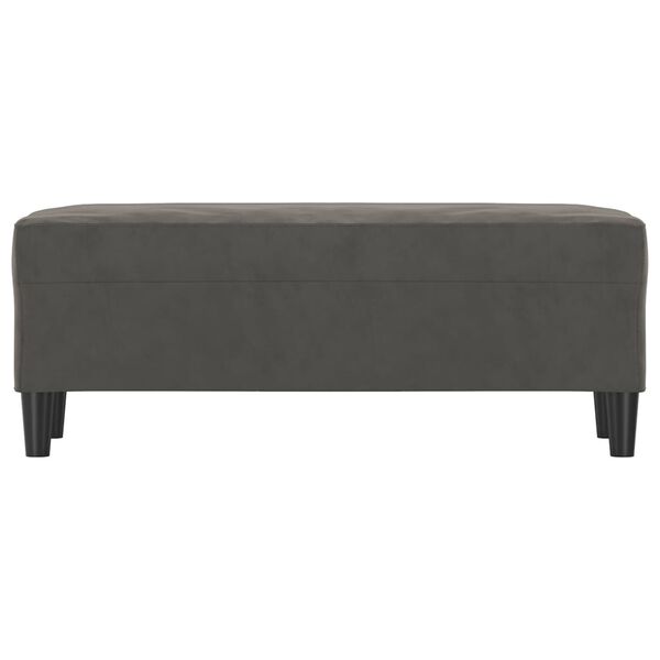 vidaXL Banco 100x35x41 cm veludo cinza-escuro