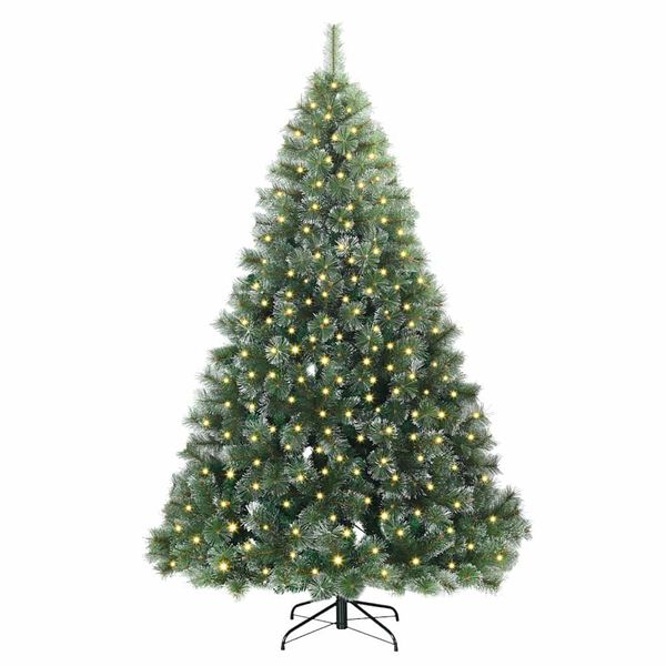 vidaXL &Aacute;rvore de Natal Artificial com 300 LEDs Verde 180 cm PE e PVC