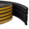 vidaXL Selante de Janela Autocolante Preto 9 x 6 mm 100 m