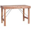 vidaXL Mesa de jantar 120x60x80 cm madeira recuperada maciça
