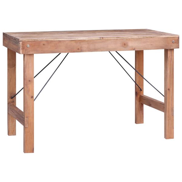 vidaXL Mesa de jantar 120x60x80 cm madeira recuperada maciça