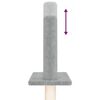 vidaXL &Aacute;rvore gatos altura ajust. ch&atilde;o-teto 250,5-276,5 cm cinza-claro