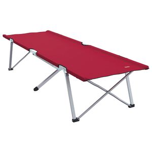 vidaXL Cama de Camping Dobr&aacute;vel Manual Vermelho 194 x 62,5 x 42,5 cm