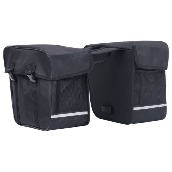 vidaXL Alforge duplo para bicicleta impermeável 35 L preto
