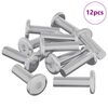 vidaXL Parafuso 12 pcs Prateado 8 x 25 mm A&ccedil;o