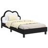 vidaXL Estrutura de Cama Infantil com Cabeceira Preto 80 x 200 cm PU