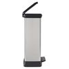Curver Caixote do lixo de pedal duplo Deco 23+23 L prateado