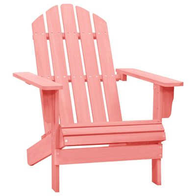 vidaXL Cadeira Adirondack para jardim abeto maciço rosa