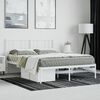 vidaXL Estrutura de cama com cabeceira 140x190 cm metal branco