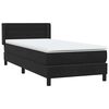 vidaXL Cama com molas/colch&atilde;o 90x220 cm veludo preto