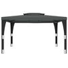 VidaXL Gazebo com telhado duplo 3,98x2,98 m a&ccedil;o antracite