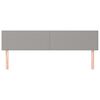 vidaXL Cabeceiras cinzento-claro 160x5x78/88 cm tecido