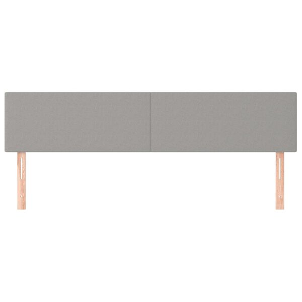 vidaXL Cabeceiras cinzento-claro 160x5x78/88 cm tecido