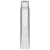 vidaXL Cestos gabião arqueados 8pcs 400x50x200/220cm ferro galvanizado
