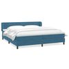vidaXL Cama com molas/colch&otilde;es 180x210 cm veludo azul-escuro