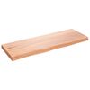 vidaXL Bancada p/ WC 80x30x(2-4) cm madeira maci&ccedil;a tratada castanho