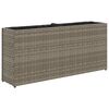 vidaXL Floreira de jardim com 2 vasos 2pcs 90x20x40cm vime PE cinzento