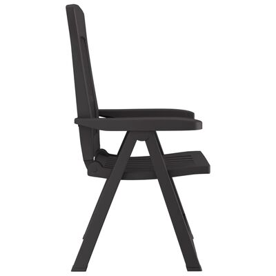 vidaXL Cadeiras de jardim reclináveis 2 pcs PP antracite