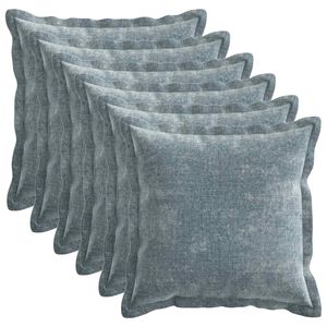 vidaXL Capa almofada 6 unid. HOUTEN Azul-Claro 30 x 30 cm