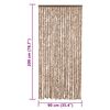 vidaXL Cortina anti-insetos 90x200 cm chenille bege e castanho-escuro