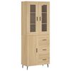 vidaXL Arm&aacute;rio alto 69,5x34x180 cm derivados de madeira cor sonoma