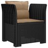 vidaXL Poltrona 1 Lugar com Almofadas Look Rattan PP Antracite